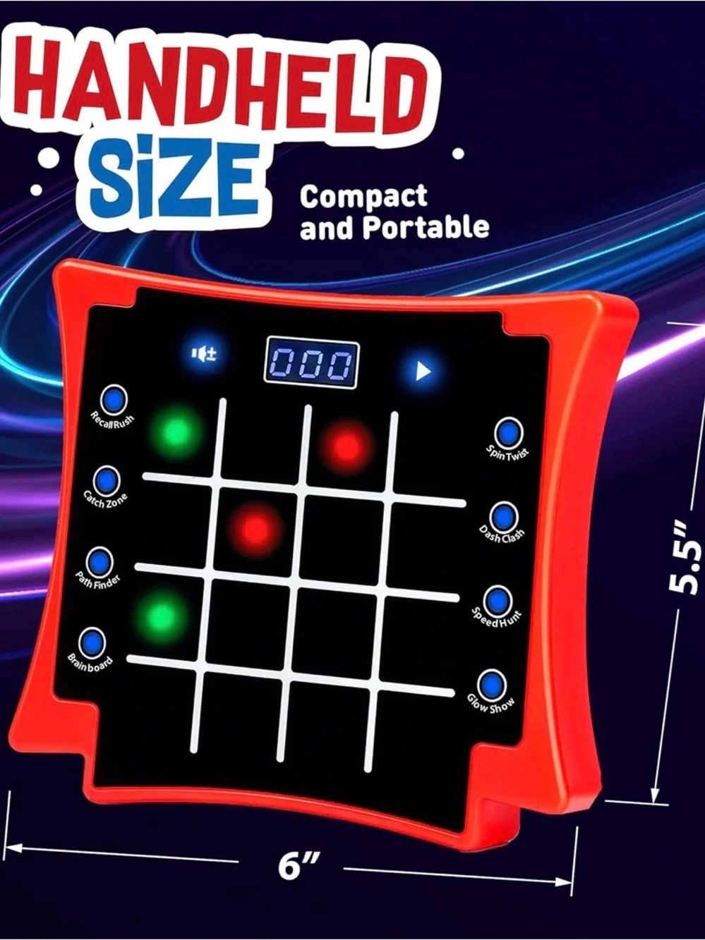 NEW Intellect Fun Pad Ages 6-12 Arcade Action Mobil Game 8 Games Included !